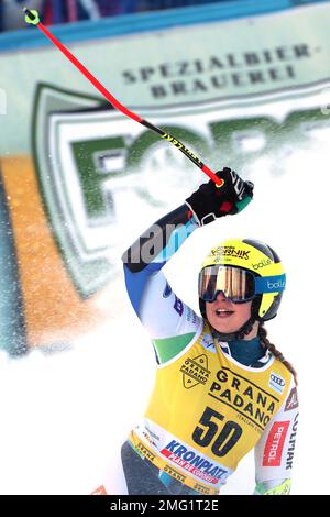 Kronplatz, Südtirol, Italien. 25. Januar 2023. Audi FIS Ski World Cup 2023, Kronplatz; Neja Dvornik (SLO) Credit: Action Plus Sports/Alamy Live News Stockfoto