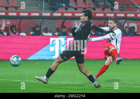 UTRECHT, NIEDERLANDE - JANUAR 25: Versteck der Avest des FC Utrecht während des niederländischen Eredivisie-Spiels zwischen dem FC Utrecht und Excelsior Rotterdam im Stadion Galgenwaard am 25. Januar 2023 in Utrecht, Niederlande (Foto: Ben Gal/Orange Pictures) Stockfoto