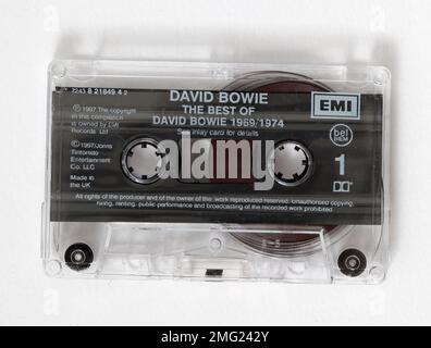 Das Beste von David Bowie Musikkassette Stockfoto