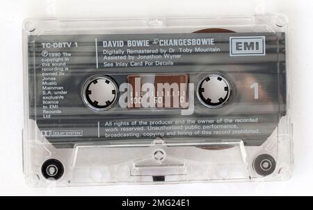 David Bowie Musikkassette Changesbowie Stockfoto