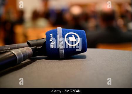 Themenbild, Symbolfoto, die öffentlich-rechtlichen Sender, wie ARD, ZDF, MDR, Deutschlandradio, das erste, Abo, ARD Brennpunkt, ARD-App, ARD-Logo, ARD Stockfoto
