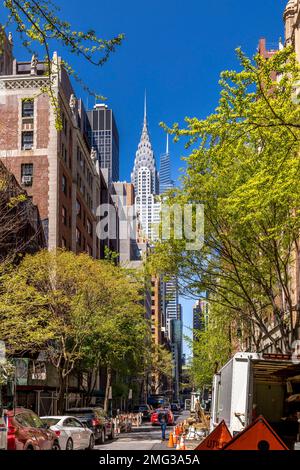 New York, USA - 27. April 2022: Blick auf das Chrysler Building in New York City Stockfoto