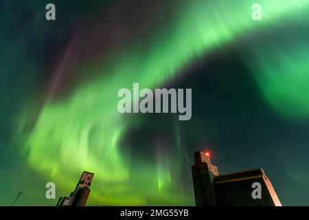 Aurora Borealis inTuxford Saskatchewan Canada Scenic Stockfoto