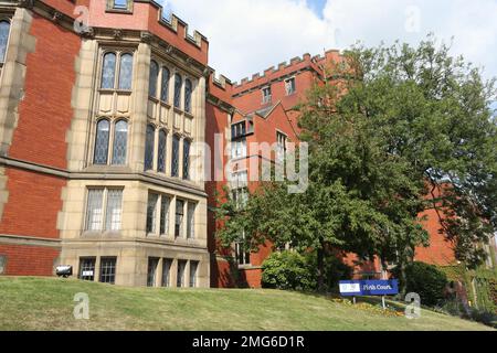 Die Firth Gerichtsgebäude Universität Sheffield, England, aus rotem Backstein Architektur Stockfoto