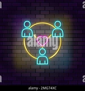 Neonvektorsymbol für Start-, Bank- und Geschäftsbetrieb auf dunklem Hintergrund. Neon Startup, Bank, Geschäftsvektorsymbol Stock Vektor