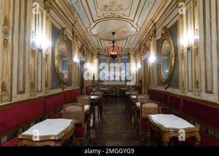 Blick auf das Café Florian in Venedig Stockfoto