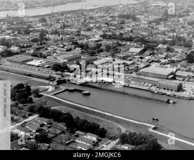 Historische Küstenwache Stationen - 26-HK-346-13. Hurrikan Katrina Stockfoto