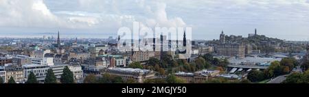 Panorama Edinburgh Scotland Skyline, Blick vom Ediburgh Castle Stockfoto