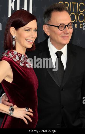 15. Januar 2023, Century City, CA, USA: LOS ANGELES - 15. JANUAR: Carrie Preston, Michael Emerson bei den Critics Choice Awards 2023 - Ankunft im Fairmont Century Plaza am 15. Januar 2023 in Century City, CA (Kreditbild: © Kay Blake/ZUMA Press Wire) NUR REDAKTIONELLE VERWENDUNG! Nicht für den kommerziellen GEBRAUCH! Stockfoto