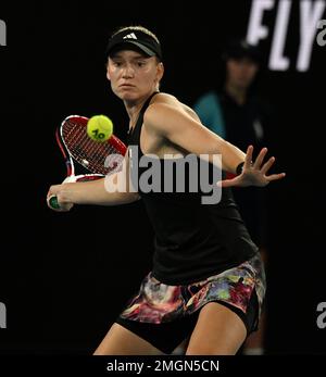 Melbourne, Australien. 26. Januar 2023. Australian Open 2023 Melbourne Park Day 11 26./01/2023 Elena Rybakina (KAZ) gewinnt Halbfinalspiel Guthaben: Roger Parker/Alamy Live News Stockfoto