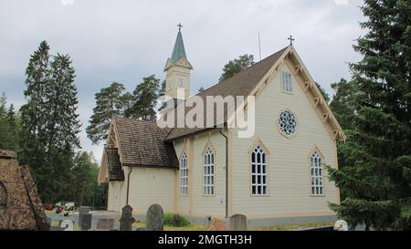 Jokioisten kirkko, 1631, Carl Albert Edelfelt 1862, Jokioinen Stockfoto