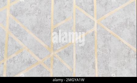 Abstrakter geometrischer Hintergrund mit grauer brauner Linie Stockfoto