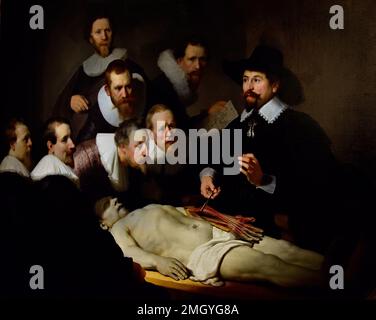 Die Anatomielektion von Dr. Nicolaes Tulp 1632 Rembrandt, Rembrandt Harmenszoon van Rijn, 1606-1669, Niederlande, Niederländisch, Stockfoto