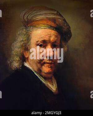 Rembrandt van Rijn Self-Portrait 1669 von Rembrandt, Rembrandt Harmenszoon van Rijn, 1606-1669, Niederlande, Niederländisch, Stockfoto