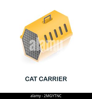 Symbol „Cat Carrier“. 3D Abbildung aus der Haustiersammlung. Kreatives Cat Carrier 3D-Symbol für Webdesign, Vorlagen, Infografiken und mehr Stock Vektor