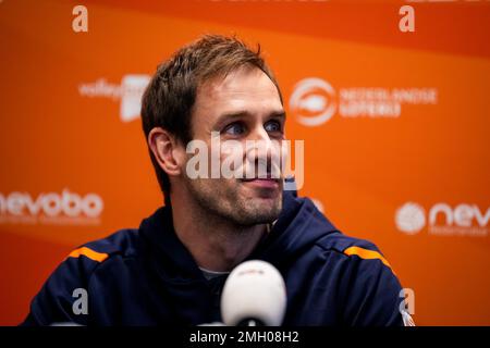 UTRECHT, NIEDERLANDE - JANUAR 26: Neuer, unterzeichneter Trainer Felix Koslowski vom niederländischen Volleyballteam während einer Pressekonferenz der Nederlandse Volleybalbond in DeWeerelt van Sport am 26. Januar 2023 in Utrecht, Niederlande (Foto von Rene Nijhuis/Orange Pictures) Kredit: Orange Pics BV/Alamy Live News Stockfoto