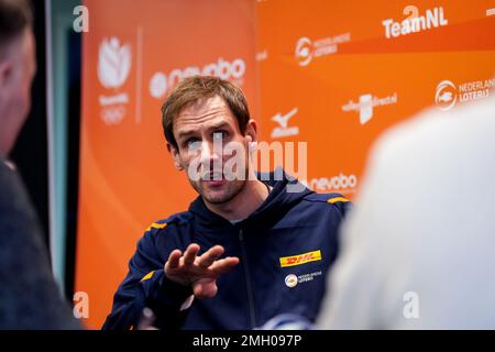 UTRECHT, NIEDERLANDE - JANUAR 26: Neuer, unterzeichneter Trainer Felix Koslowski vom niederländischen Volleyballteam während einer Pressekonferenz der Nederlandse Volleybalbond in DeWeerelt van Sport am 26. Januar 2023 in Utrecht, Niederlande (Foto von Rene Nijhuis/Orange Pictures) Kredit: Orange Pics BV/Alamy Live News Stockfoto