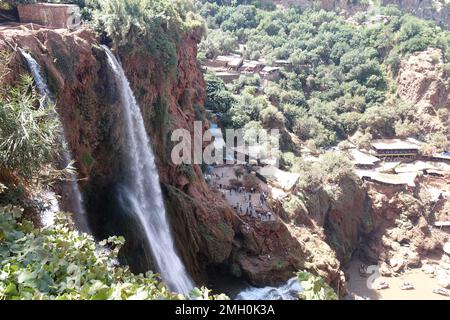 Wunderschöne Ouzoud Falls in Marokko Stockfoto