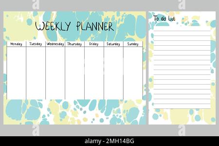 Abstrakte wöchentlicher Planer Stock Vektor