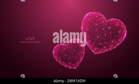 Liebe Herzen. Alles Gute Zum Valentinstag Stock Vektor