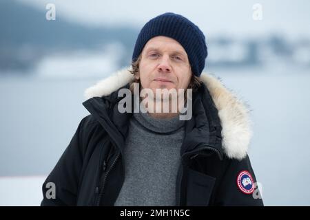 Gerardmer, Frankreich. 26. Januar 2023. Alex Lutz nimmt am 26. Januar 2023 an der Jury Photocall während des Gerardmer International Fantastic Film Festivals 30. in Gerardmer, Frankreich, Teil. Foto: Aurore Marechal/ABACAPRESS.COM Kredit: Abaca Press/Alamy Live News Stockfoto