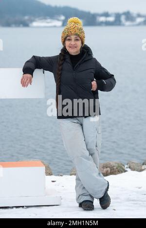 Gerardmer, Frankreich. 26. Januar 2023. Catherine Ringer nimmt am 26. Januar 2023 an der Jury Photocall während des 30. Gerardmer International Fantastic Film Festivals in Gerardmer, Frankreich, Teil. Foto: Aurore Marechal/ABACAPRESS.COM Kredit: Abaca Press/Alamy Live News Stockfoto