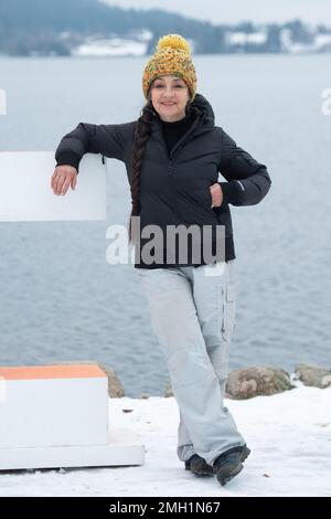 Gerardmer, Frankreich. 26. Januar 2023. Catherine Ringer nimmt am 26. Januar 2023 an der Jury Photocall während des 30. Gerardmer International Fantastic Film Festivals in Gerardmer, Frankreich, Teil. Foto: Aurore Marechal/ABACAPRESS.COM Kredit: Abaca Press/Alamy Live News Stockfoto