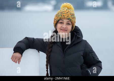 Gerardmer, Frankreich. 26. Januar 2023. Catherine Ringer nimmt am 26. Januar 2023 an der Jury Photocall während des 30. Gerardmer International Fantastic Film Festivals in Gerardmer, Frankreich, Teil. Foto: Aurore Marechal/ABACAPRESS.COM Kredit: Abaca Press/Alamy Live News Stockfoto