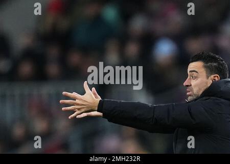 FC Barcelona Cheftrainer Xavi Hernandez Stockfoto