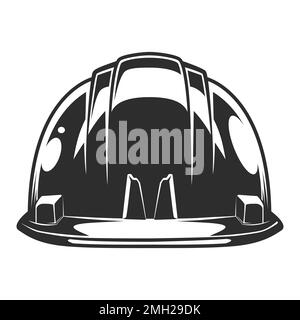 Schutzhelm für Geschäftsleute aus Neubau und Umbau in klassischer, einfarbiger Illustration Stock Vektor