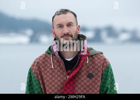 Gerardmer, Frankreich. 26. Januar 2023. Sebastien Marnier nahm am 26. Januar 2023 an der Jury Photocall während des 30. Internationalen Gerardmer Fantastic Film Festivals in Gerardmer, Frankreich, Teil. Foto: Aurore Marechal/ABACAPRESS.COM Kredit: Abaca Press/Alamy Live News Stockfoto