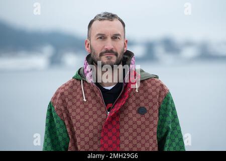 Gerardmer, Frankreich. 26. Januar 2023. Sebastien Marnier nahm am 26. Januar 2023 an der Jury Photocall während des 30. Internationalen Gerardmer Fantastic Film Festivals in Gerardmer, Frankreich, Teil. Foto: Aurore Marechal/ABACAPRESS.COM Kredit: Abaca Press/Alamy Live News Stockfoto