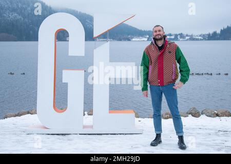 Gerardmer, Frankreich. 26. Januar 2023. Sebastien Marnier nahm am 26. Januar 2023 an der Jury Photocall während des 30. Internationalen Gerardmer Fantastic Film Festivals in Gerardmer, Frankreich, Teil. Foto: Aurore Marechal/ABACAPRESS.COM Kredit: Abaca Press/Alamy Live News Stockfoto