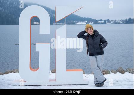 Gerardmer, Frankreich. 26. Januar 2023. Catherine Ringer nimmt am 26. Januar 2023 an der Jury Photocall während des 30. Gerardmer International Fantastic Film Festivals in Gerardmer, Frankreich, Teil. Foto: Aurore Marechal/ABACAPRESS.COM Kredit: Abaca Press/Alamy Live News Stockfoto