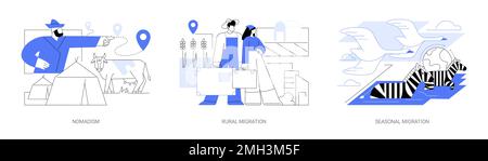 Ändern Wohnungs abstrakte Konzept Vektor-Illustrationen. Stock Vektor