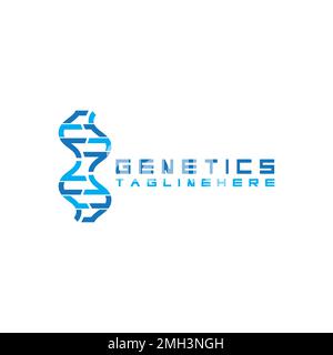 DNA-Vektor-Logo-Design-Vorlage.Moderne medizinische Logotyp.Labor Wissenschaft Symbol.bunt zeichenvektor für die pharmakologie Stock Vektor
