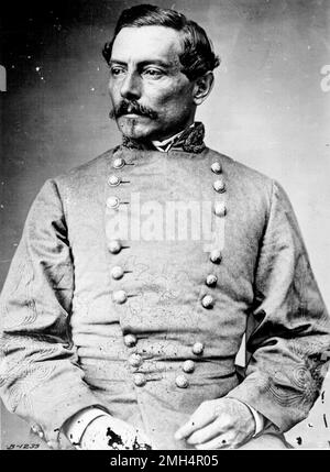 General Pierre Gustave Toutant de Beauregard, der Befehlshaber der Konföderierten des Bombenanschlags auf Fort Sumter war. Die Bombardierung und Gefangennahme von Fort Sumter durch die Konföderierten war die Eröffnungsschlacht im Amerikanischen Bürgerkrieg. Stockfoto