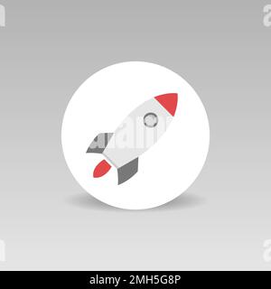 Startup Concept Vector (Symbol für Startup-Konzept Raketenraumschiff, Raumschiff und Raumschiff Stock Vektor