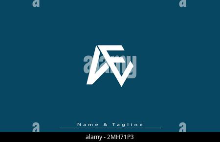 Buchstabenbuchstaben Initialen Monogramm-Logo VE , EV Stock Vektor