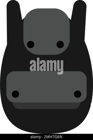 Schultasche mit Logo und Illustration Stock Vektor