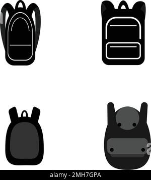 Schultasche mit Logo und Illustration Stock Vektor