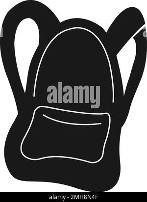 Schultasche mit Logo und Illustration Stock Vektor