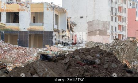 Kentsel Donusum auf Türkisch. Urbandumwandlung in Golcuk Kocaeli Türkei. Mit selektivem Fokus. Stockfoto