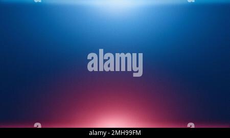 Blaue rote abstrakte Blitzstrahlen leuchten, verschwommene Neonlichter auf dunklem Hintergrund, abstrakter Farbverlauf für körnige Textur Stockfoto