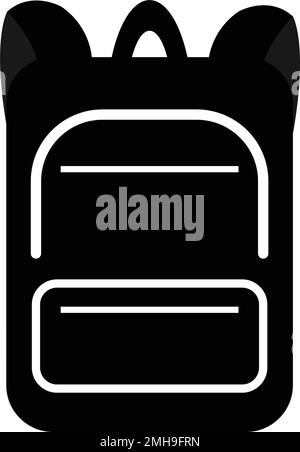 Schultasche mit Logo und Illustration Stock Vektor