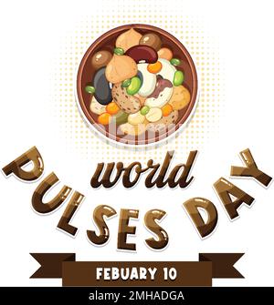 Designabbildung für World Pulses Day Banner Stock Vektor