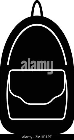 Schultasche mit Logo und Illustration Stock Vektor