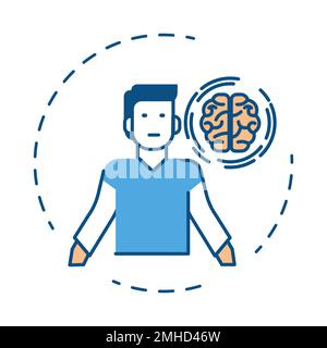 Psychische Gesundheit, Gehirnbehandlung und menschliche Fähigkeitsförderung Stock Vektor