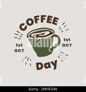 Kaffee Tag Logo Design Vektor Stock Vektor