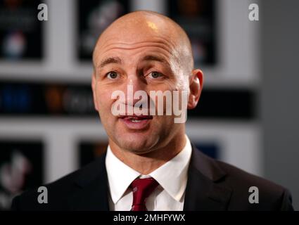 Aktenfoto vom 23-01-2023 von England Cheftrainer Steve Borthwick. England wird die ersten sechs Nationen seit 2015 antreten, ohne dass der australische Eddie Jones das Ruder übernimmt. Ausgabedatum: Freitag, 27. Januar 2023. Stockfoto